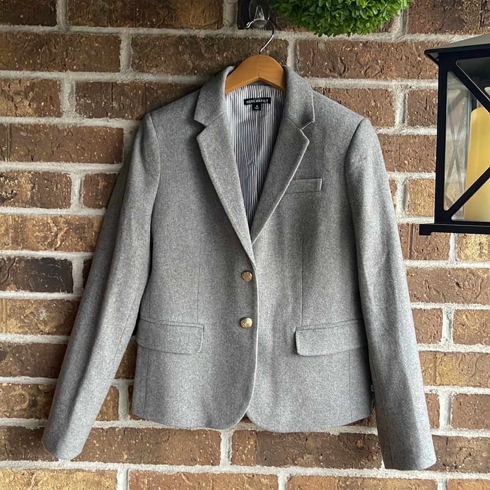 J.Crew Gray Wool School Boy Blazer - Picture 2 of 10